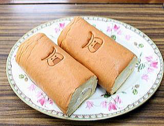 ロールケーキに焼印